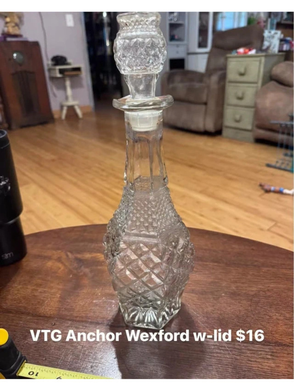 Vintage Anchor Wexford decanter with lid